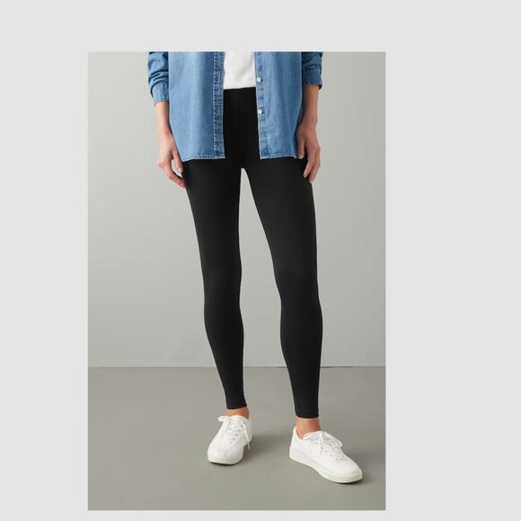 J. Jill Pima Cotton Black Ankle Leggings - Picture 1 of 9